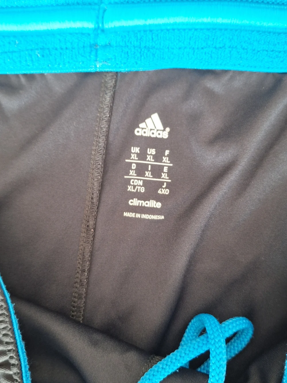 Adidas Men’s Black Athletic Shorts with Blue Accents